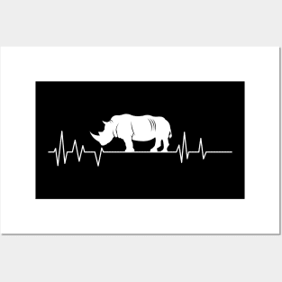 Rhinocero heartbeat lover,Rhinocero animal in wildlife Posters and Art